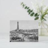 Carte Postale Tour Blackpool & promenade, Angleterre c 1905 (Debout devant)