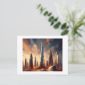 Carte Postale Tour Burj Khaifa Environs Dubaï (Debout devant)