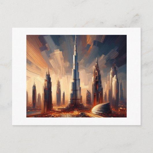 Carte Postale Tour Burj Khaifa Environs Dubaï (Devant)