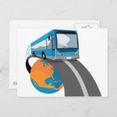 Carte Postale tour bus bus transport transport monde (Devant / Derrière)
