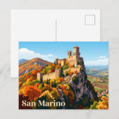 Carte Postale Tour Cesta Saint-Marin (Devant / Derrière)