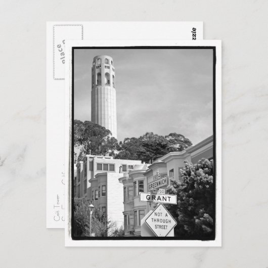 Carte postale Tour Coit (Devant / Derrière)