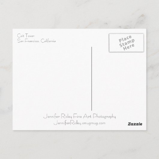 Carte postale Tour Coit (Dos)