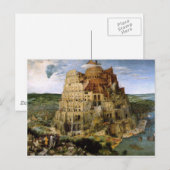 Carte Postale Tour de Babel par Brueghel (Devant / Derrière)