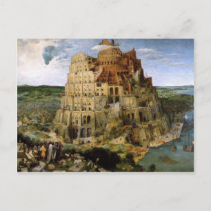 Carte Postale Tour de Babel par Brueghel