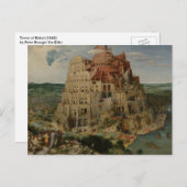 Carte Postale Tour de Babel par Peter Bruegel l'Ancien (Devant / Derrière)