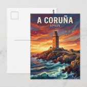 Carte Postale Tour de Hercule Espagne (Devant / Derrière)