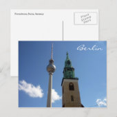 Carte Postale tour de la Fernsehturm (Devant / Derrière)