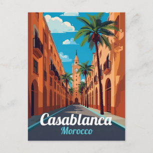Carte Postale Tour de l'Horloge de Casablanca Art de Voyage