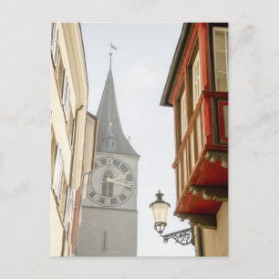 Carte Postale Tour de l'horloge Eglise St Peters de Zurich & Win