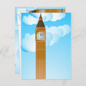 Carte Postale Tour de l'horloge et Big Ben (Devant / Derrière)