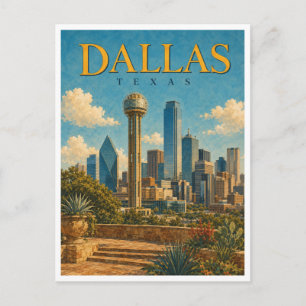 Carte Postale Tour de Reunion Dallas Texas GeoSaga