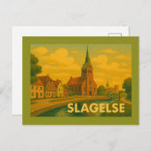 Carte Postale Tour de Slagelse Danemark (Devant / Derrière)