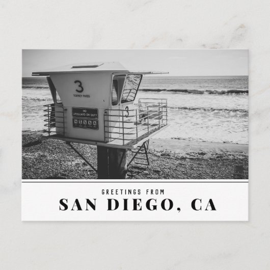 Carte Postale Tour de surveillance à Torrey Pines Beach San Dieg (Devant)