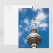 Carte Postale Tour de télévision à Berlin (Allemagne) (Devant / Derrière)