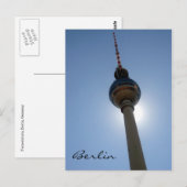 Carte Postale tour de télévision berlin (Devant / Derrière)