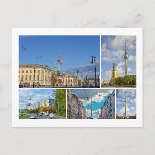 Carte Postale Tour de télévision, Berlin, Allemagne (Devant)