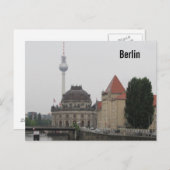 Carte Postale Tour de télévision de Berlin (Devant / Derrière)