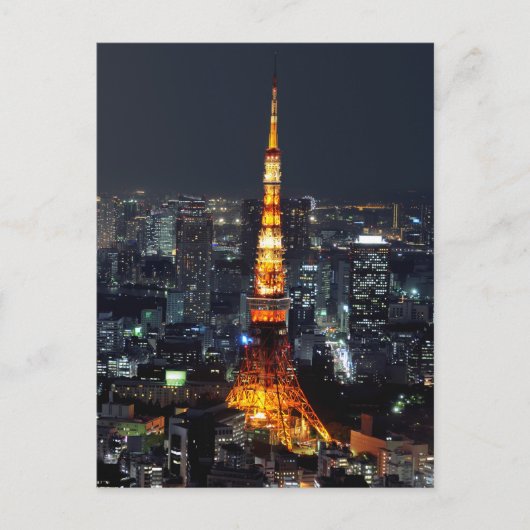 Carte Postale Tour de Tokyo par nuit :: (Devant)