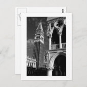 Carte Postale Tour de Venise San Marco et palais de doge (Devant / Derrière)