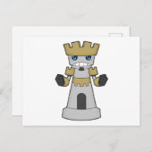 Carte Postale Tour d'échecs (Devant / Derrière)