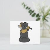 Carte Postale Tour d'échecs à la hache aux échecs (Debout devant)