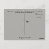 Carte Postale Tour des Ravens de Londres (Dos)