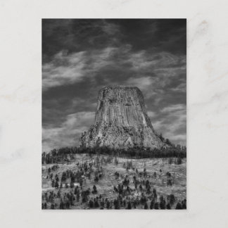 Carte Postale Tour Devils dans le Wyoming noir et blanc