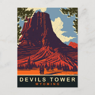Carte Postale Tour Devils Tower, Wyoming