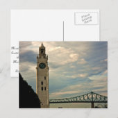 Carte Postale Tour d'horloge de Montréal (Devant / Derrière)
