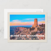 Carte Postale Tour d'observation de Desert View Parc national du (Devant / Derrière)