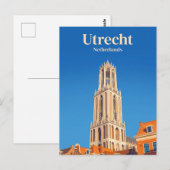 Carte Postale Tour Dom Pays-Bas (Devant / Derrière)