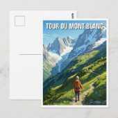 Carte Postale Tour du Mont Blanc Randonneur (Devant / Derrière)