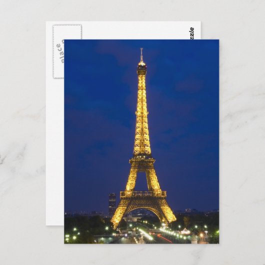 Carte Postale Tour Eiffel (Devant / Derrière)