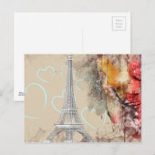 Carte Postale Tour Eiffel (Devant / Derrière)