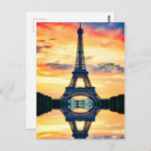Carte Postale Tour Eiffel (Devant / Derrière)