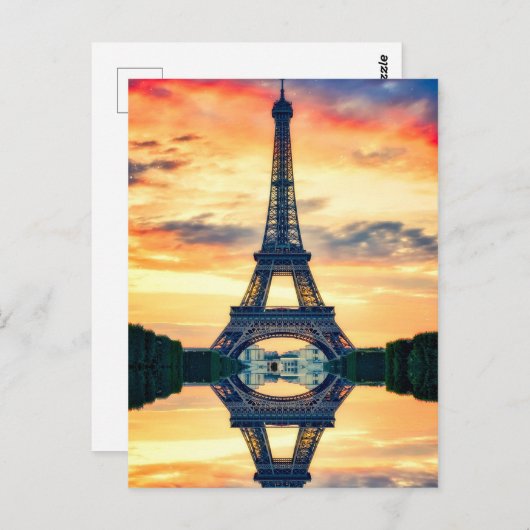 Carte Postale Tour Eiffel (Devant / Derrière)