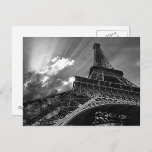 Carte postale Tour Eiffel (Devant / Derrière)