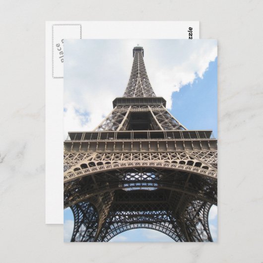 Carte Postale Tour Eiffel (Devant / Derrière)