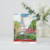 Carte postale Tour Eiffel (Debout devant)