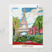 Carte postale Tour Eiffel (Devant / Derrière)