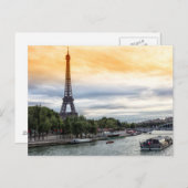Carte Postale Tour Eiffel (Devant / Derrière)