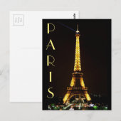 Carte Postale Tour Eiffel (Devant / Derrière)