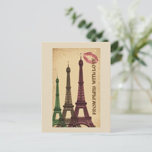 Carte Postale Tour Eiffel (Debout devant)