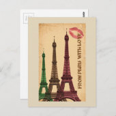 Carte Postale Tour Eiffel (Devant / Derrière)