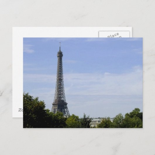 Carte postale Tour Eiffel (Devant / Derrière)