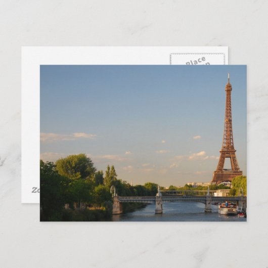 Carte Postale Tour Eiffel (Devant / Derrière)