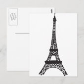 Carte Postale Tour Eiffel (Devant / Derrière)