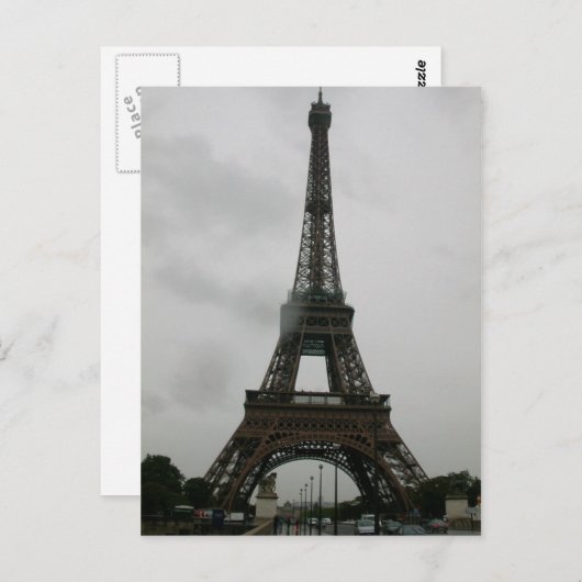 Carte postale Tour Eiffel (Devant / Derrière)