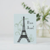 Carte postale Tour Eiffel (Debout devant)